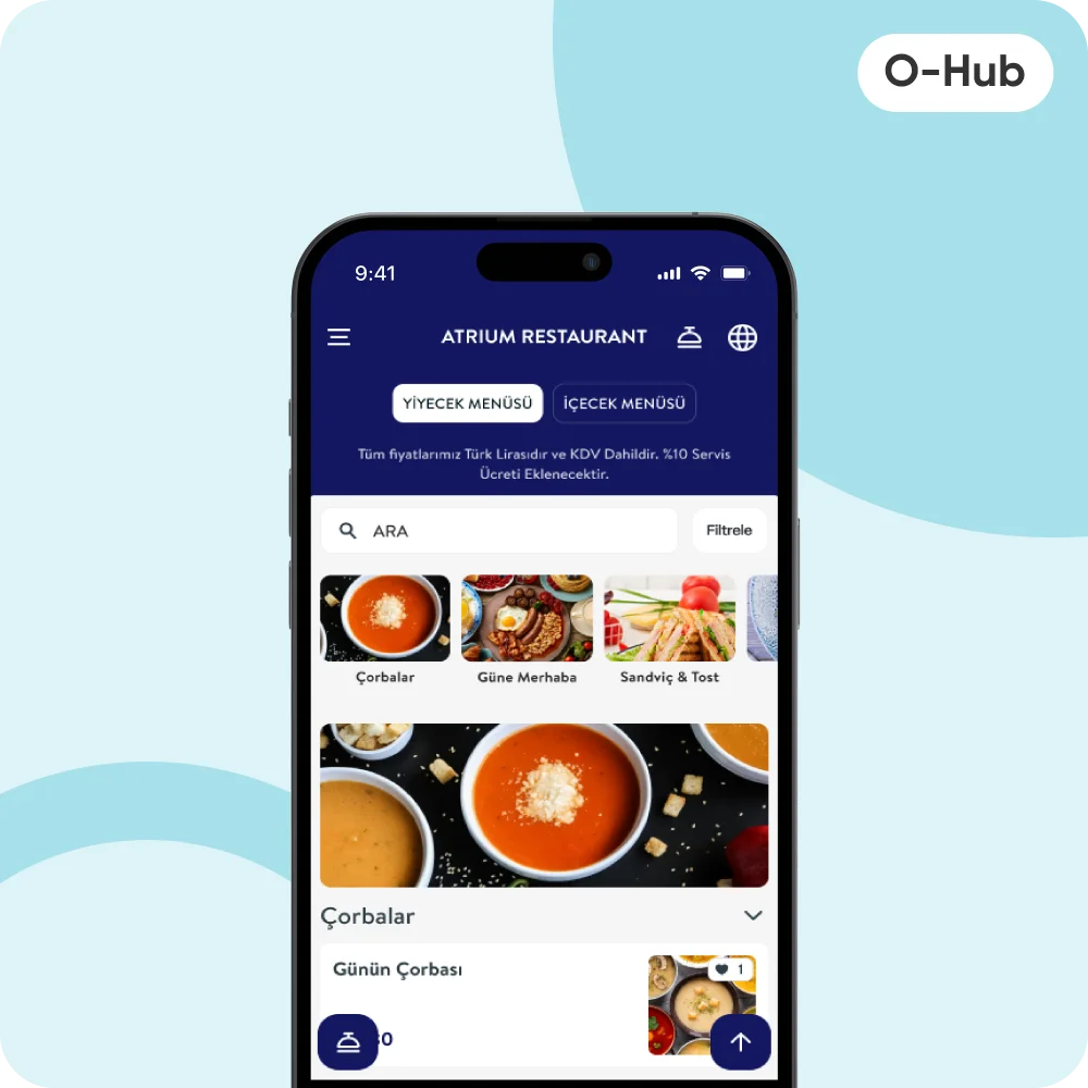 Temassız ve anında menü erişimi:QR Menü