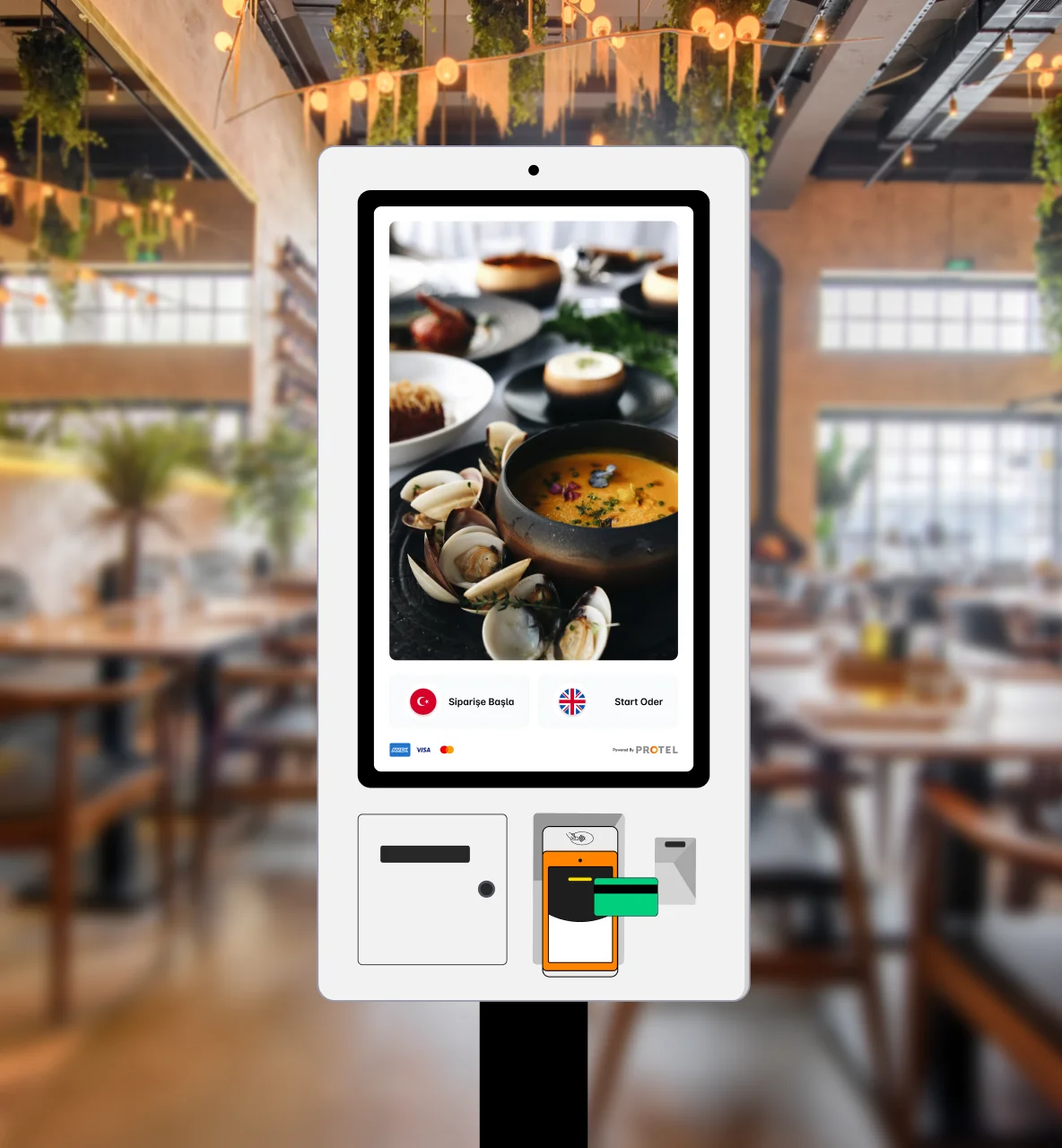 Protel Self Servis Kiosk Sistemi ile modern sipariş deneyimi